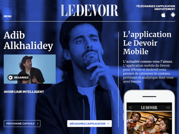 Nous devenons fournisseurs pour Le Devoir